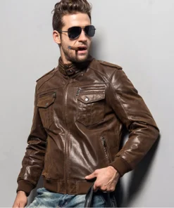 Brown Leather jacket for men