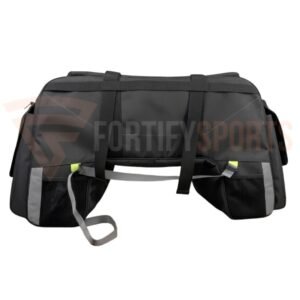 Waterproof Motorcycle Tail Bag with Roll Top Closure and Rain Cover