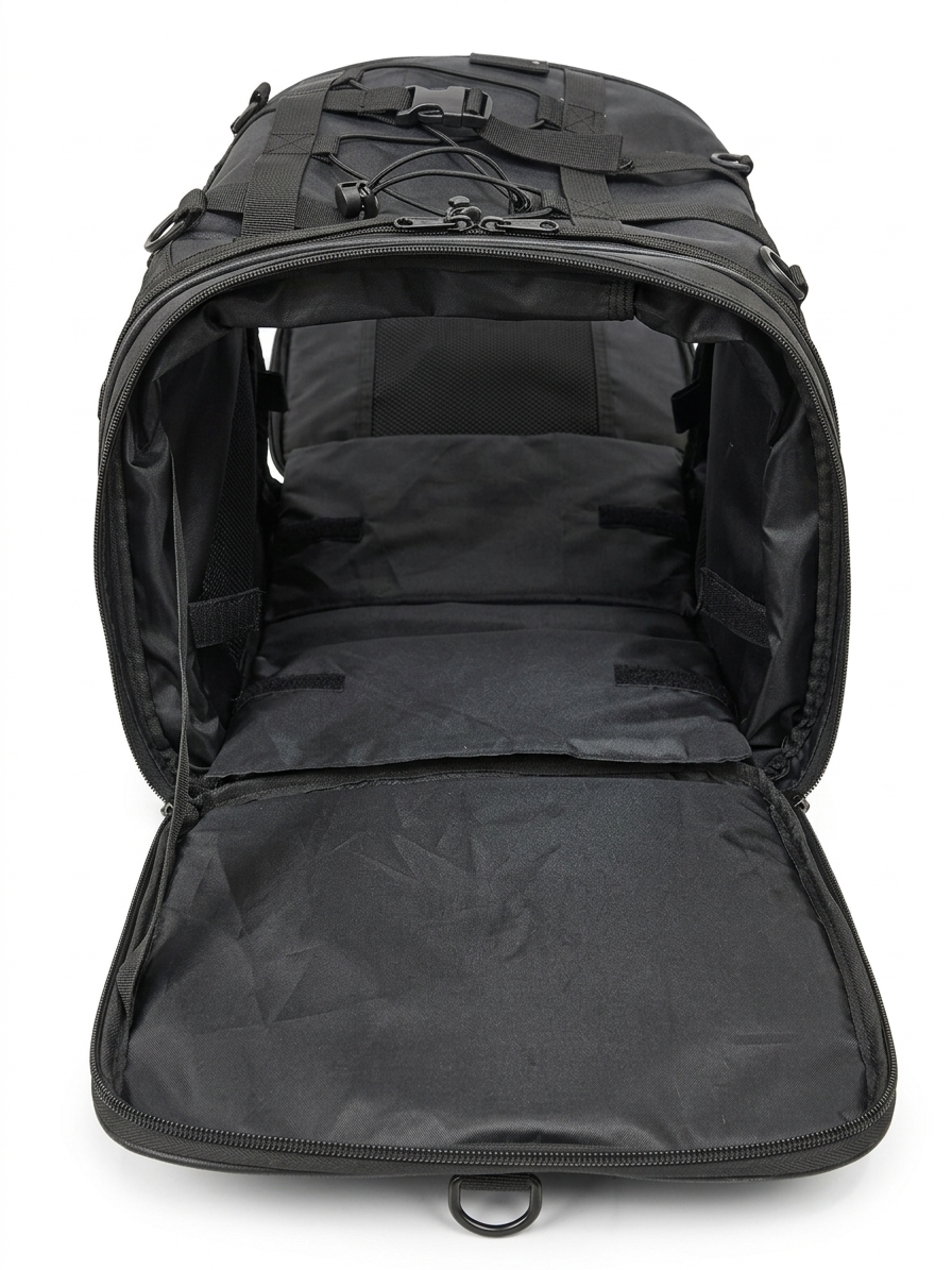 Expandable Motorcycle Tail Bag with Multiple Storage Compartments and Waterproof Design Expandable Motorcycle Tail Bag with Multiple Storage Compartments and Waterproof Design