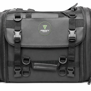 Fortify Expandable Waterproof Motorcycle Tail Bag Black Motorcycle Luggage Bag