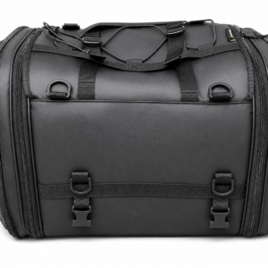 Side View of Fortify Waterproof Motorcycle Luggage Tail Bag with Expandable Storage