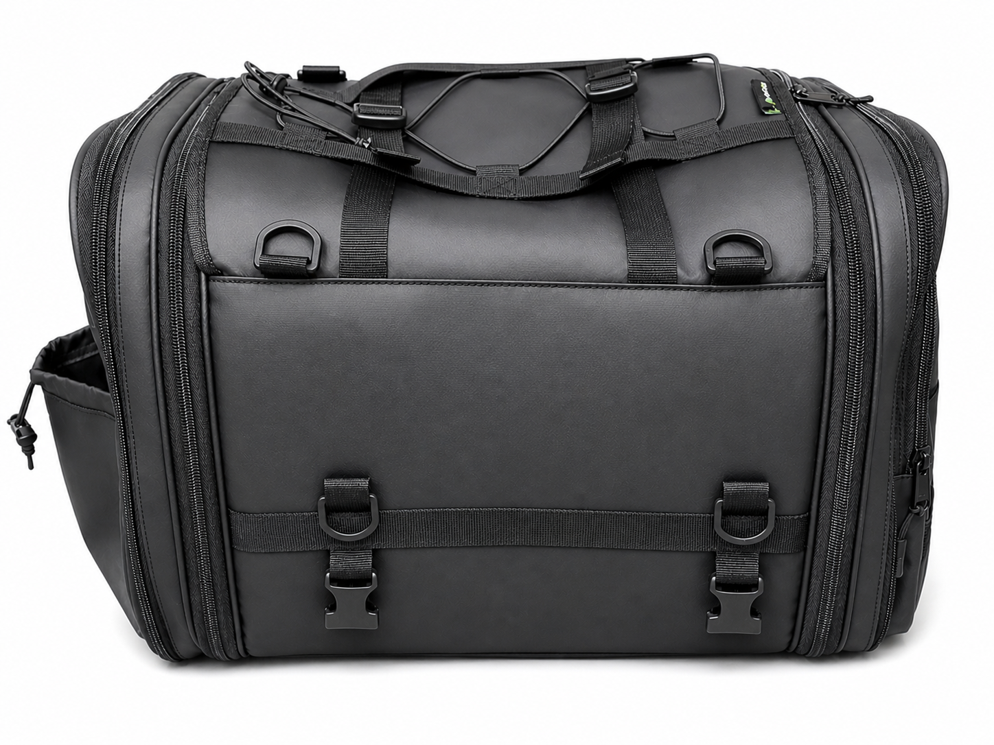 Side View of Fortify Waterproof Motorcycle Luggage Tail Bag with Expandable Storage Side View of Fortify Waterproof Motorcycle Luggage Tail Bag with Expandable Storage